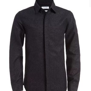 NWT Calvin Klein boys metallic black shirt size 16